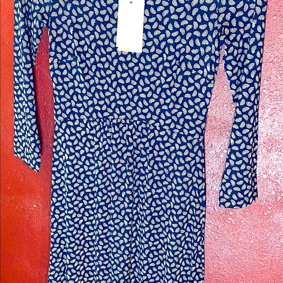 Boden Philippa Hem Detail 3/4 Sleeve Rainbow Print Midi Dress Size 6 fun boho - Picture 8 of 8